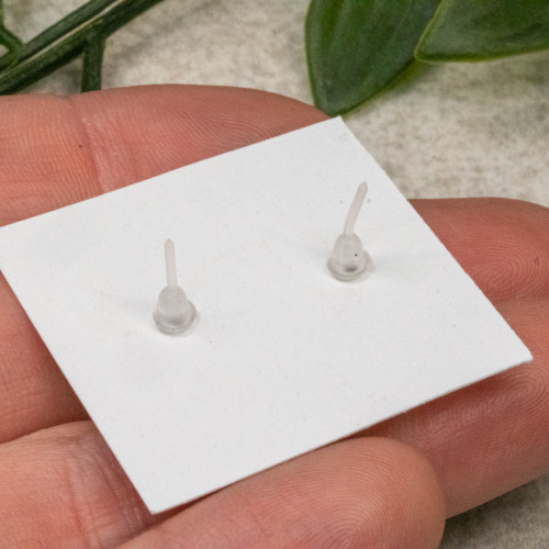 Raw Green Tanzurine Stud Earrings #3