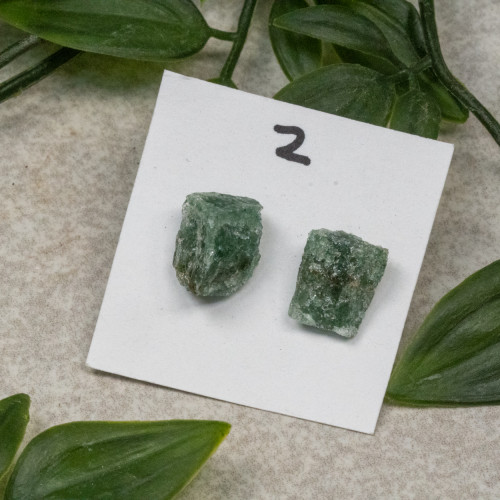 Raw Green Tanzurine Stud Earrings #2