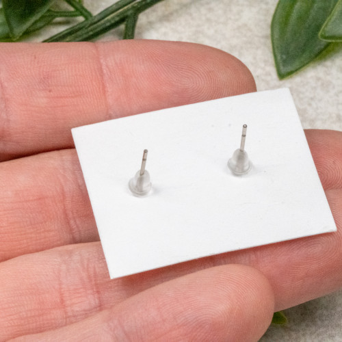 Raw Green Tanzurine Stud Earrings #2