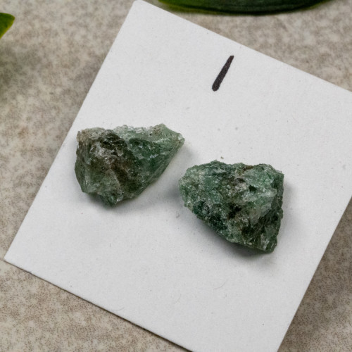 Raw Green Tanzurine Stud Earrings #1