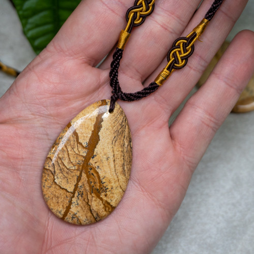 Random Brown Jasper Polished Necklace