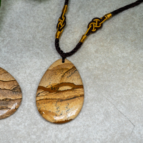 Random Brown Jasper Polished Necklace