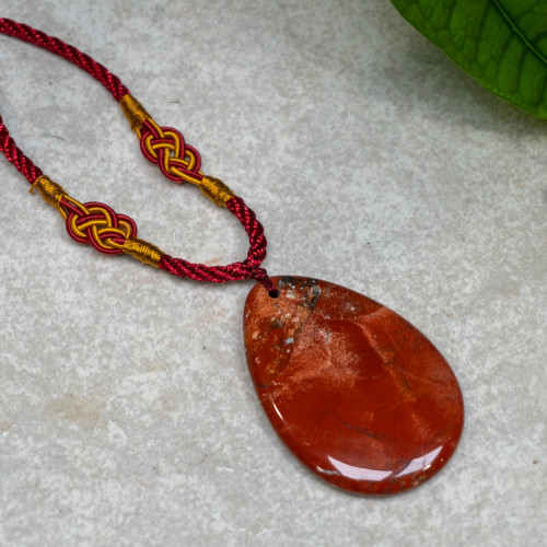 Random Red Jasper Polished Necklace