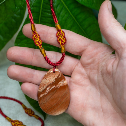 Random Red Jasper Polished Necklace