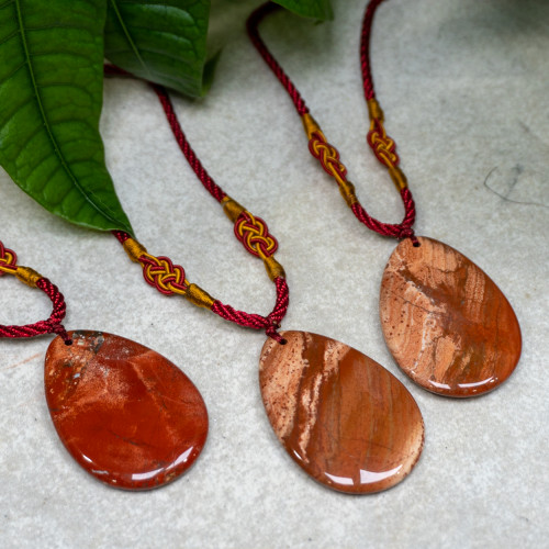 Random Red Jasper Polished Necklace