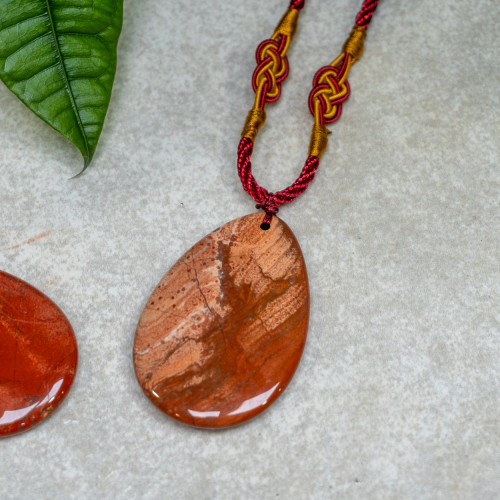 Random Red Jasper Polished Necklace