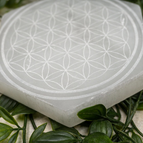 Hexagon Mandala Selenite Plate