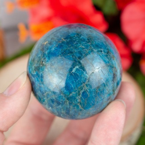 Small Blue Apatite Sphere