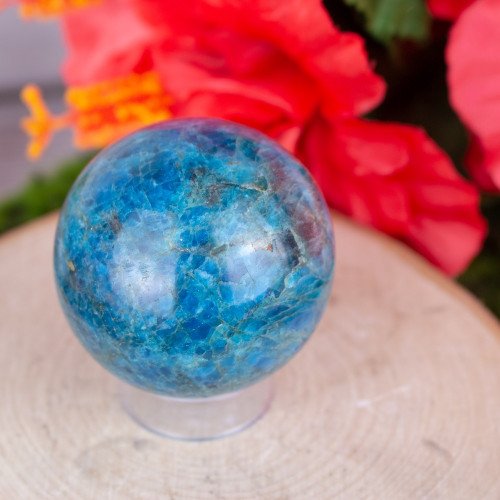 Small Blue Apatite Sphere