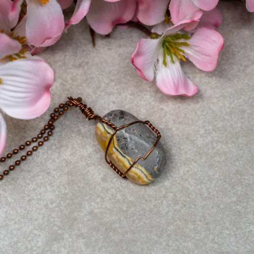 Bumblebee Jasper Bronze Necklace