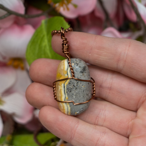 Bumblebee Jasper Bronze Necklace