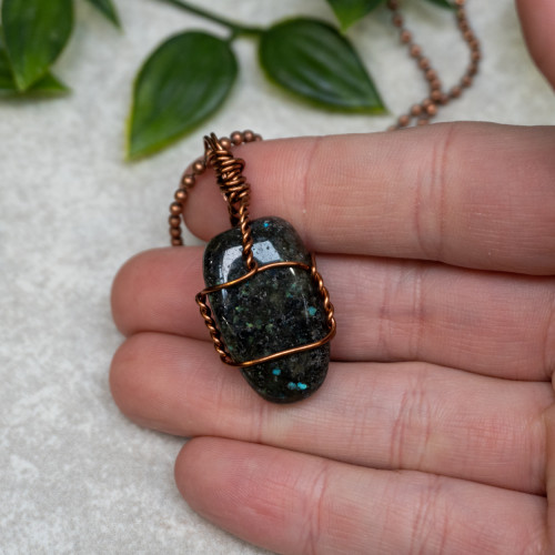 Galaxyite Polished Bronze Necklace