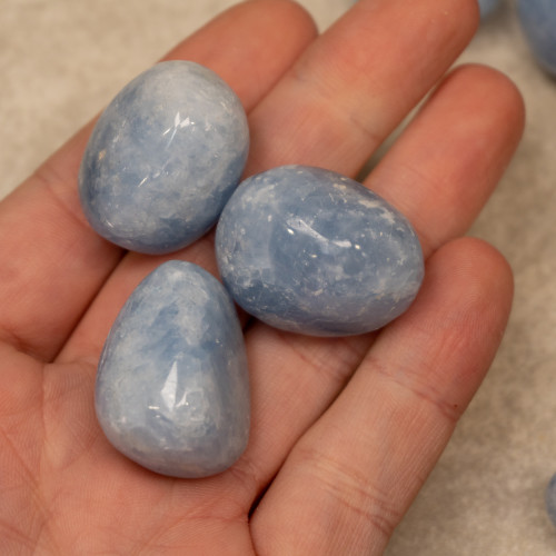 Blue Calcite Tumbled