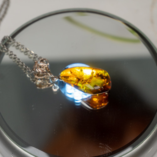 Amber Pendant Necklace #7