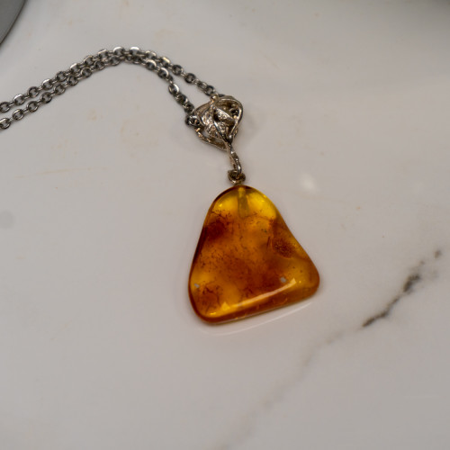 Amber Pendant Necklace #2