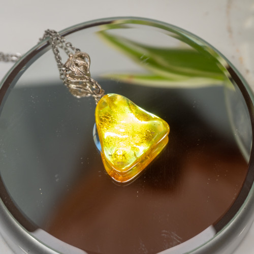 Amber Pendant Necklace #2