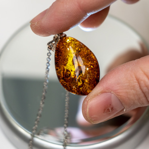 Amber Pendant Necklace #1