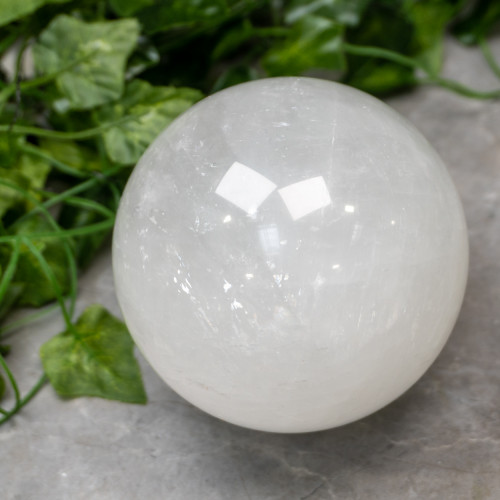 White Calcite Sphere #4