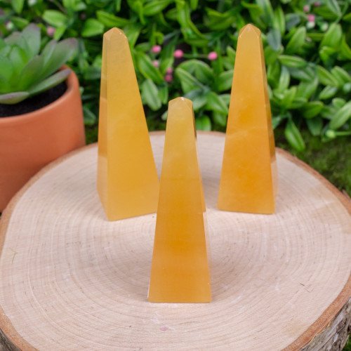 Orange Calcite Obelisk