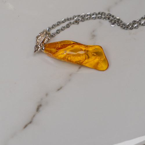 Amber Pendant Necklace #8