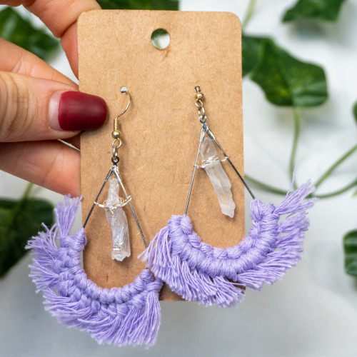 Aura Quartz Purple Dangle Earring