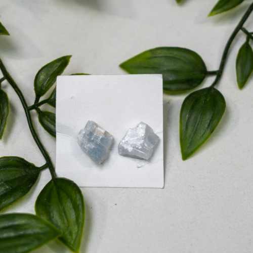 Blue Calcite Stud Earrings #1
