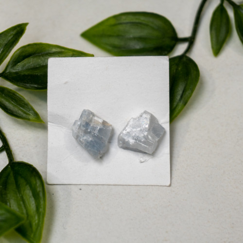 Blue Calcite Stud Earrings #1