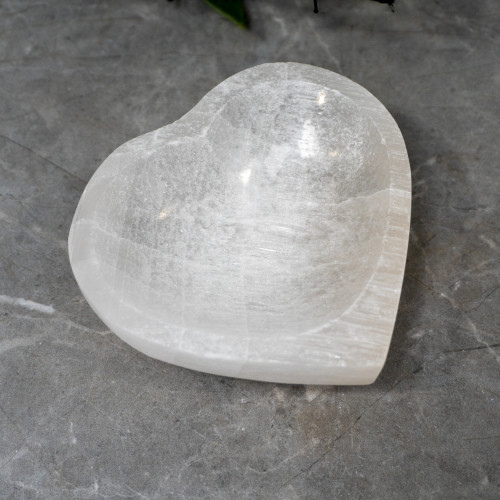 Selenite Polished Heart Bowl