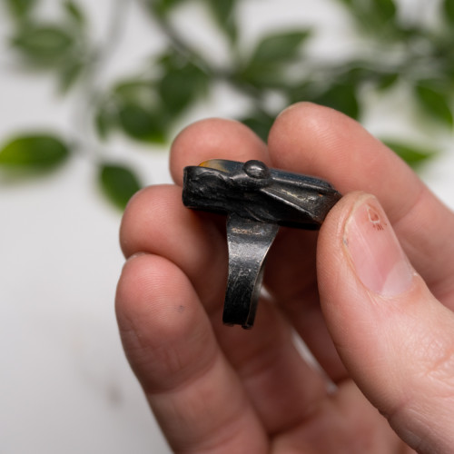 Blue Tiger Eye Ring #1