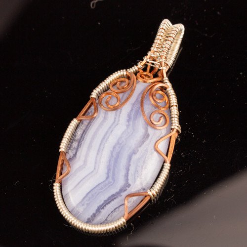 Small Blue Lace Agate Wrap