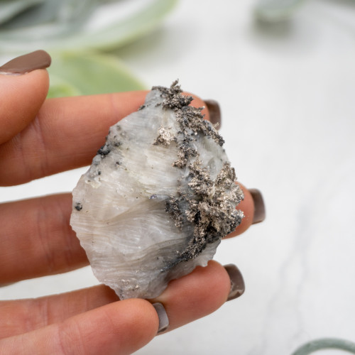 Raw Silver on Calcite #8