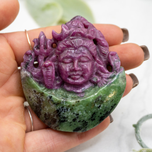 Ruby in Zoisite Shiva Carving #4