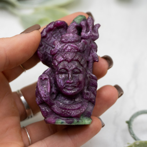 Ruby in Zoisite Shiva Carving #3