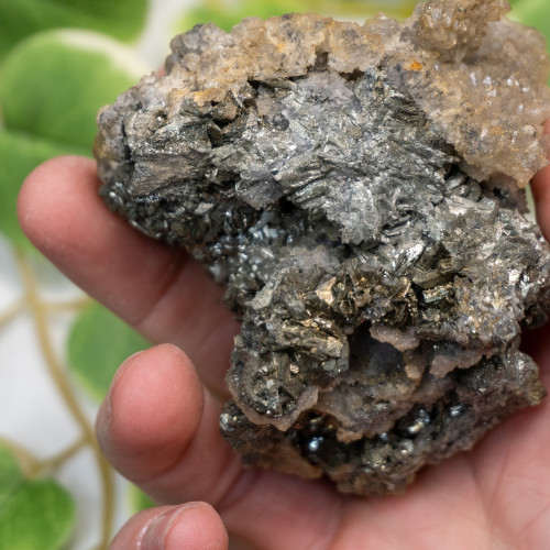 Marcasite with Pyrite on Quartz #8