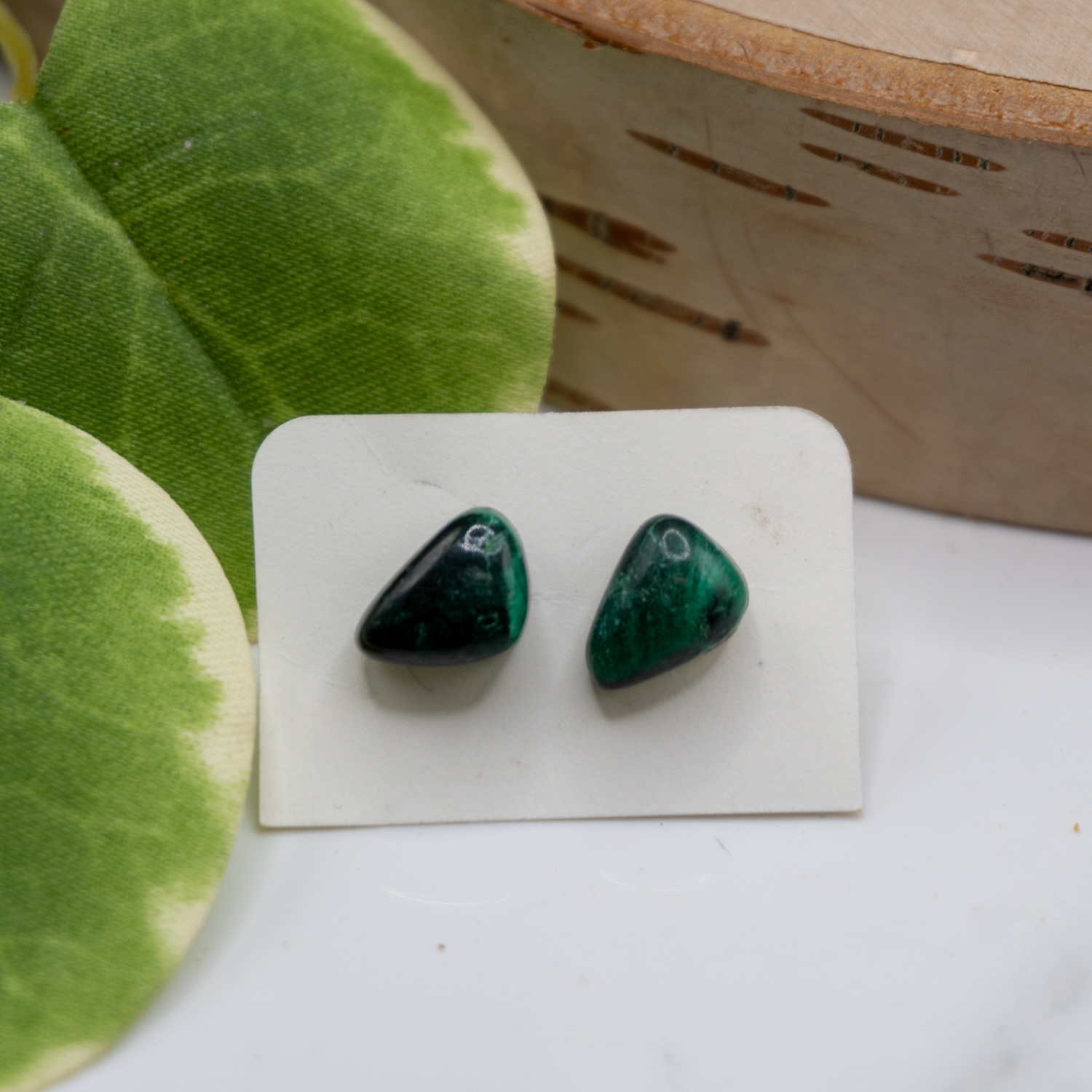 Malachite Stud Earring 10 The Crystal Council