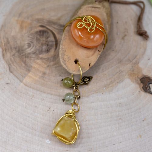 Carnelian Wooden Charm