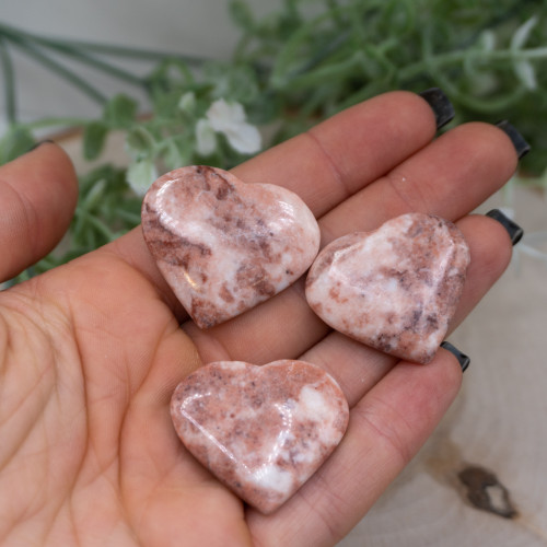 Peach Calcite Heart