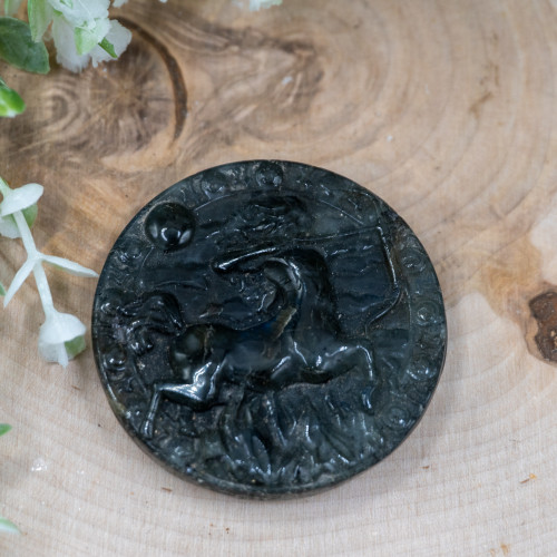 Sagittarius Labradorite Coin #1
