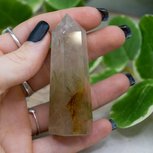 Rutile in Quartz Tower #4