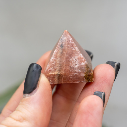 Peach Calcite Pyramid