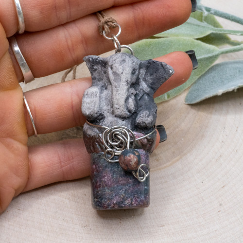 Ruby in Kyanite Hanging Charm #2
