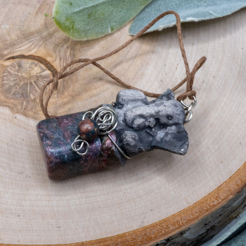 Ruby in Kyanite Hanging Charm #2