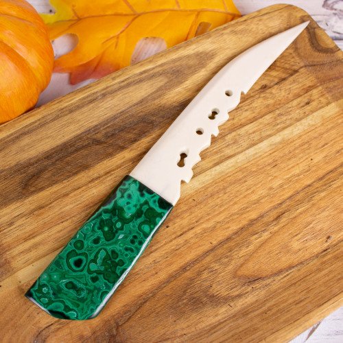 Malachite and Cow Bone Knife