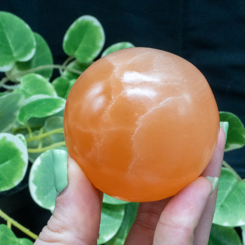 Orange Selenite Sphere Random