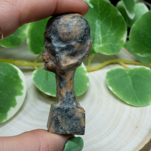 Jasper Skull-Hand Pillar Random