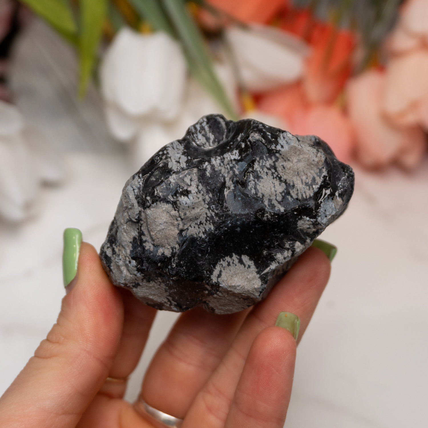 Snowflake Obsidian Raw #2 - The Crystal Council