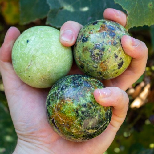 Small Green Opal Sphere