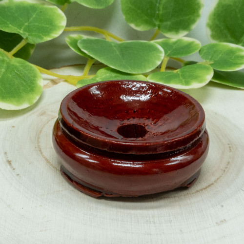 Large Red Wooden Sphere Stand