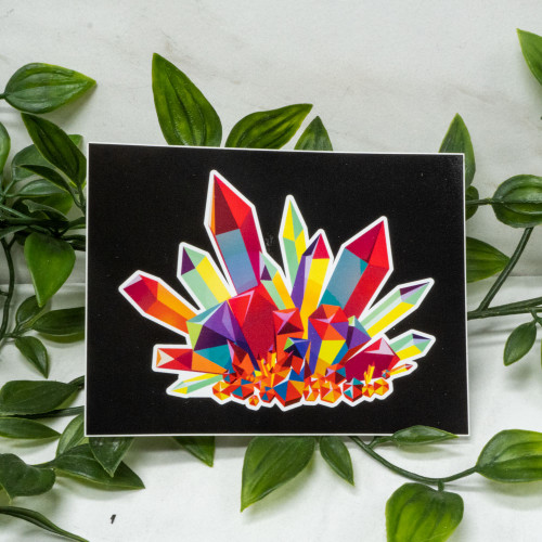 Colorful Crystal Cluster Sticker