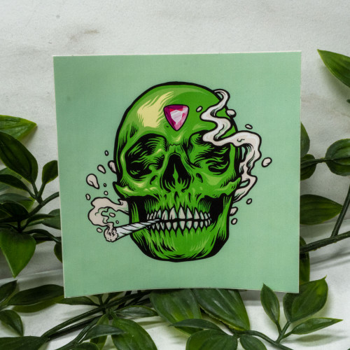 Smoking Skull Sticker